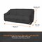 Modern Leisure Black Diamond Patio Loveseat Cover, Waterproof, 82.5 in. L x 38 in. W x 38.25 in. H, Black 3082 - alternate 3